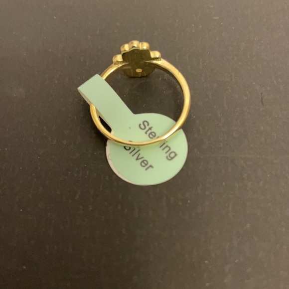 - New 14kt gold plated sterling silver enamel gansa ring. - Picture 3 of 3